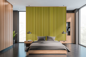 eine Schlafzimmer Einrichtung mit einer Wandbild Installation