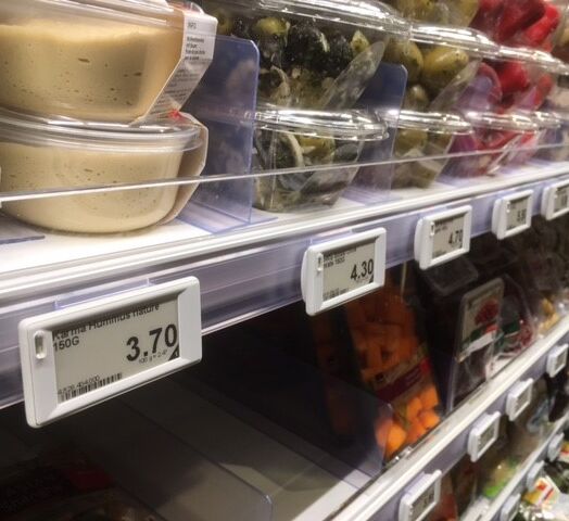 Supports ESL pour étagère avec salade