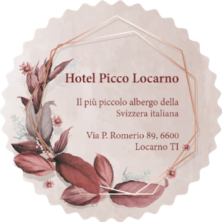 Werbe Etikett Hotel Picco Locarno