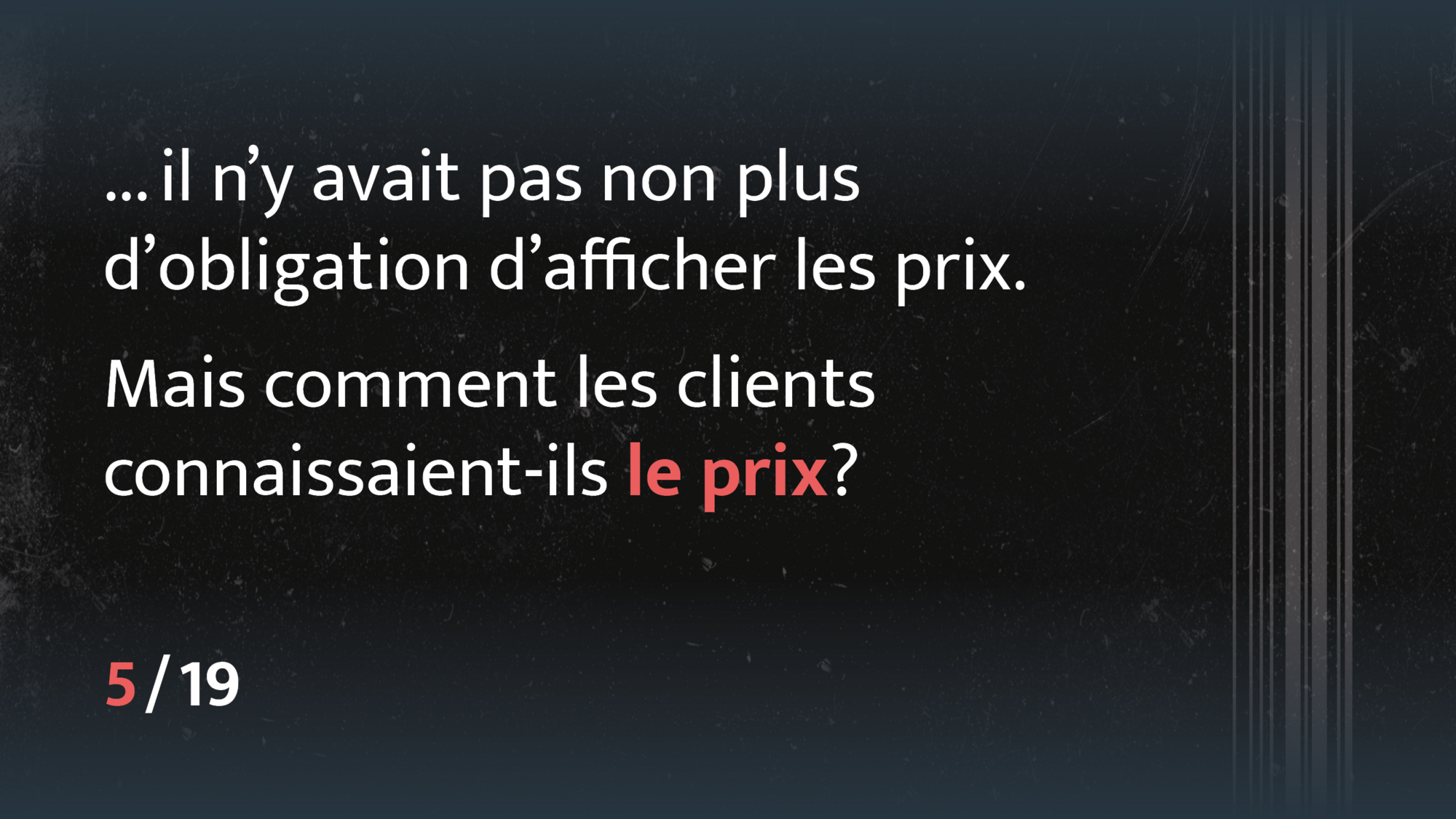 non plus d'obligation d'afficher les prix